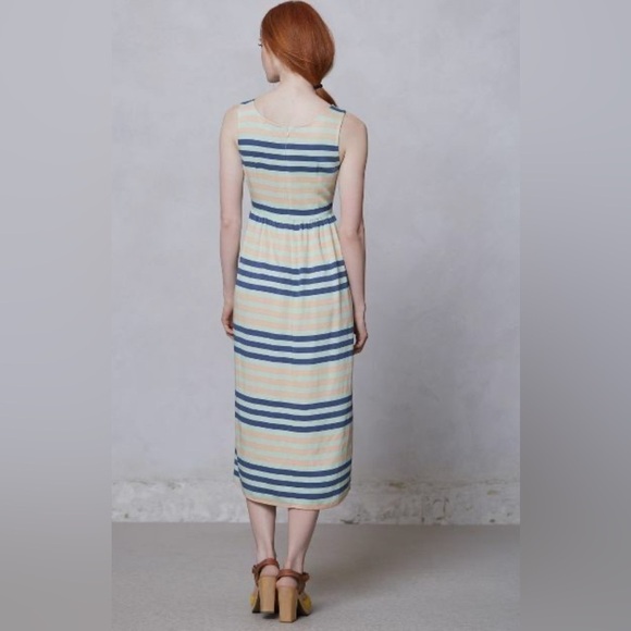 Dusen Dusen Spring Striped Midi Dress Size 2 - Picture 2 of 9